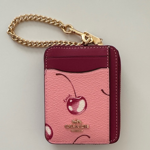 Coach Accessories - Coach Cherry Print Zip Card Case